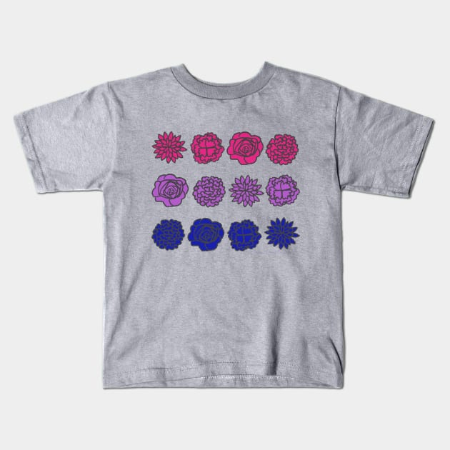 Bisexual Flowers Kids T-Shirt by SpectacledPeach